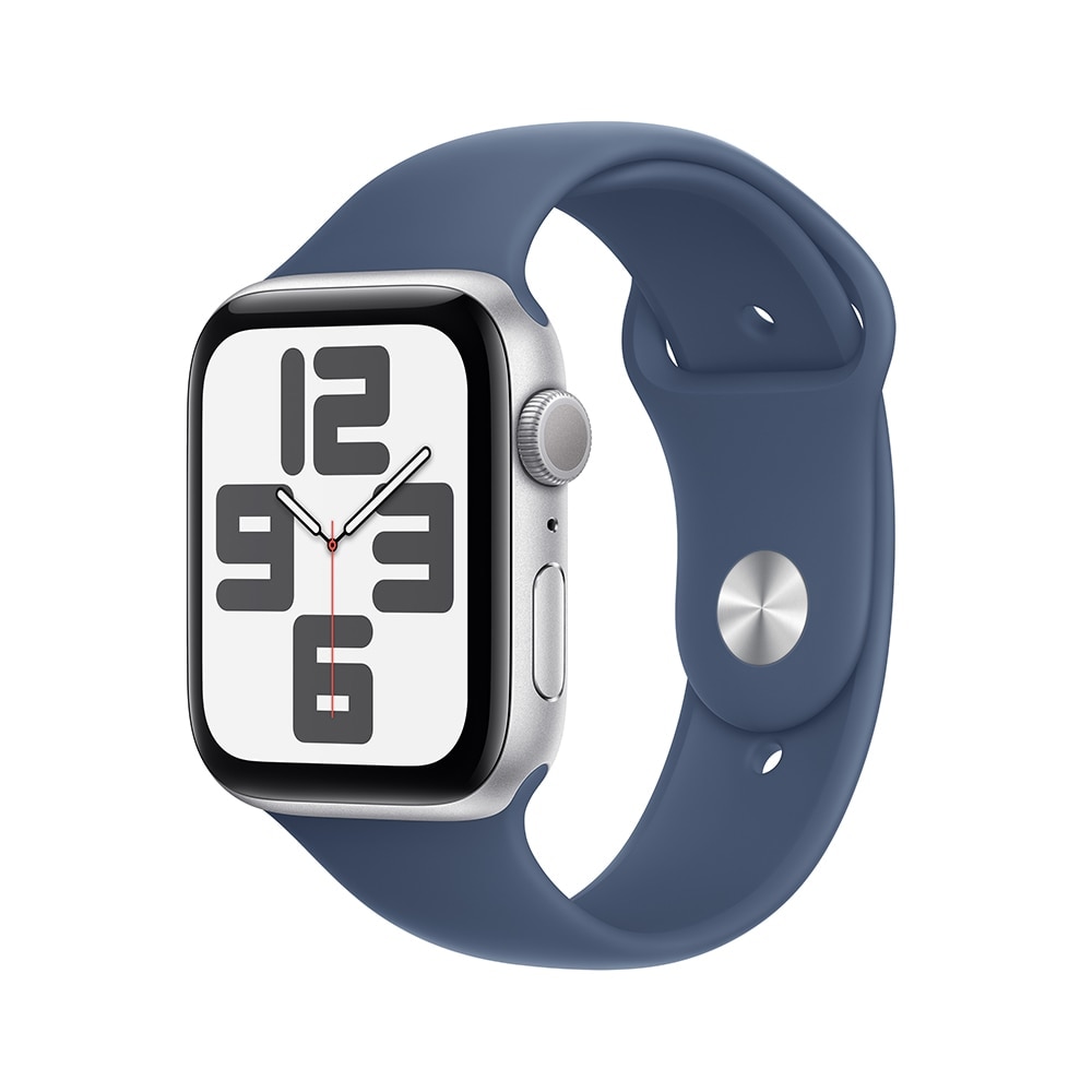 Apple Watch SE (2024) GPS Prateada de alumínio 44mm Esportiva denim M/G