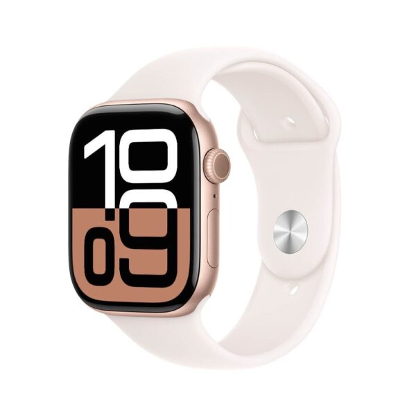 Apple Watch Series 10 GPS + Cellular Cor de ouro rosa de alumínio 46mm Esportiva blush-clara P/M