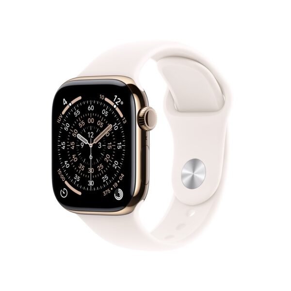 Apple Watch Series 11 GPS + Cellular Dourada de titânio 42mm Esportiva blush-clara M/G