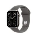 Apple Watch Series 11 GPS + Cellular Natural de titânio 42mm Esportiva cinza-pedra P/M