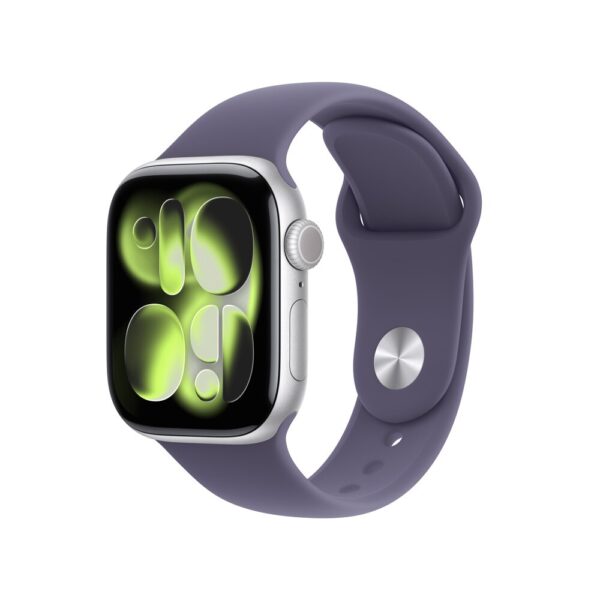 Apple Watch Series 11 GPS + Cellular Prateada de alumínio 42mm Esportiva roxo-névoa P/M