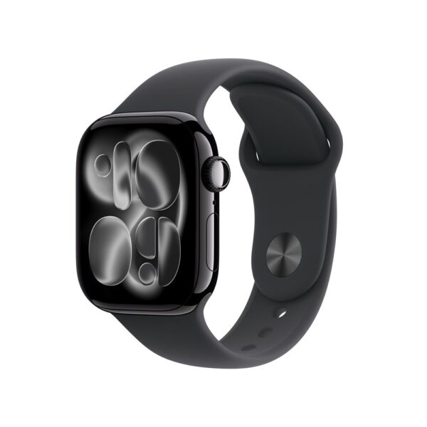 Apple Watch Series 11 GPS + Cellular Preta brilhante de alumínio 42mm Esportiva preta M/G